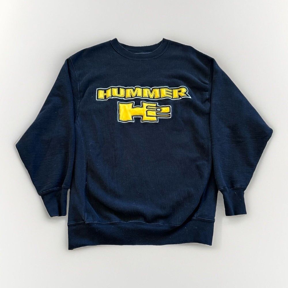 Hummer H2 Sweatshirt Mens M‎ Heavy Black Pullover Crewneck  Steve & Barry Y2K